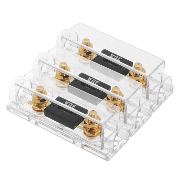 Minkissy 3Pcs Truck Fuse Distribution Block Auto Fuse Holder Plastic Overload Protection For Commercial Vehicles