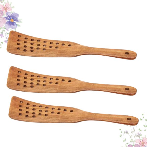 Minkissy 3pcs Kitchen Gadget Wooden Shovel Mixing for Food Service Chefs