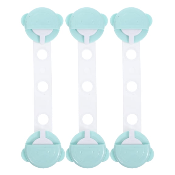 Minkissy 3pcs Locks For Cabinets Child Proof Soft Plastic Light Green For Refrigerator Safety Locking