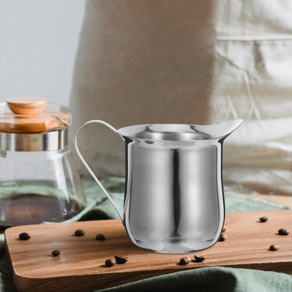 Minkissy 3pcs Stainless Steel Frothing Cups Set with Ergonomic Handle for Home and Coffee Bar Use