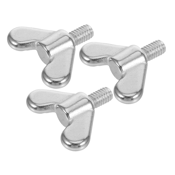 Minkissy 3pcs Wing Screws for Equipment Wing Bolt Silver for High Winds Conditions