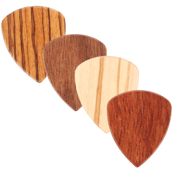 Minkissy 4 Pcs Wood Pick Protect Fingers For Professional Musicians