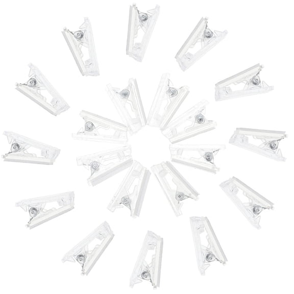 Minkissy 40pcs Name Badge Clip for ID Cards Transparent for Trade Shows and Events