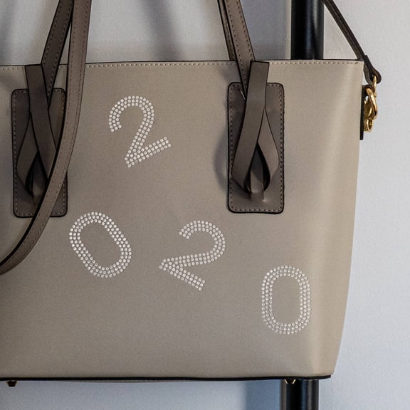 Minkissy 40pcs White Rhinestone Number Stickers Patches Iron-On for Clothes Decoration and Back to School Crafts