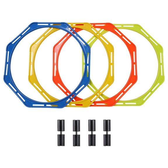 Minkissy 4Pcs Agility Rings for Soccer Training Green Color for Physical Education