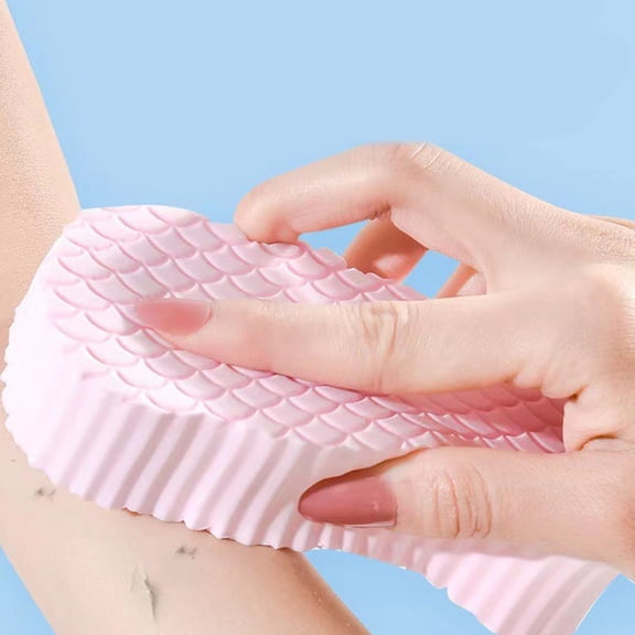 Minkissy Fish Scale Pattern Sponge Bath Washers for Children 4 Pieces Multicolor 5.3 x 2.6 Inches