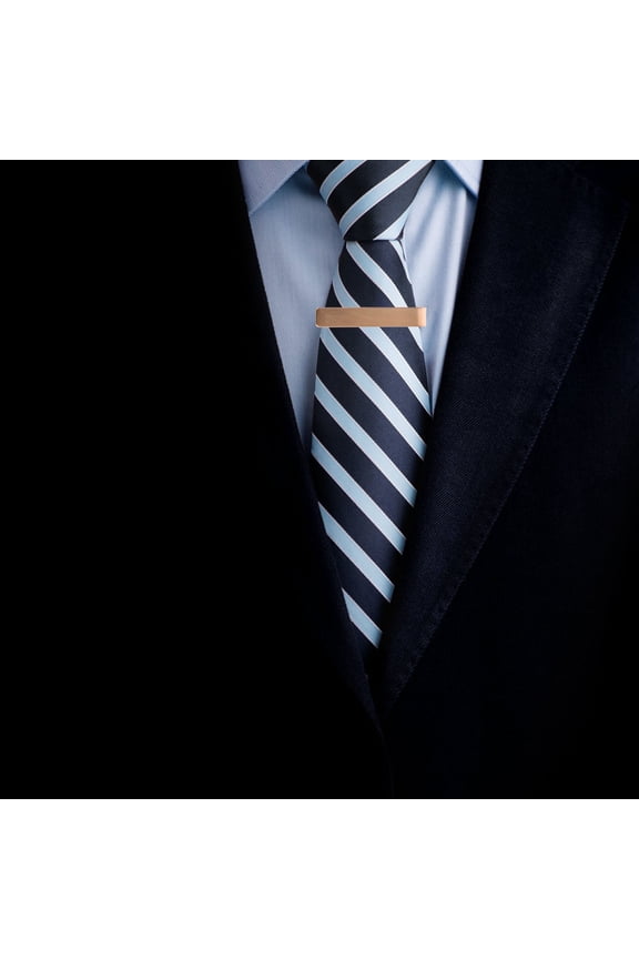 Set of 4 Stainless Steel Tie Bars with Mirror Finish, Stylish Accessories for Formal Events