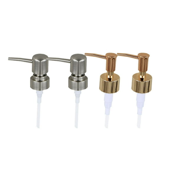 Minkissy Dispenser Press Pump Plastic Gold 4Pcs