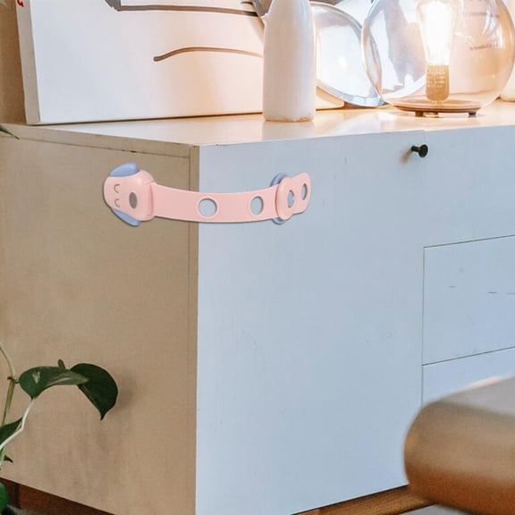 Minkissy 4Pcs Toddler Proof Cabinet Locks ABS Pink Finger Protection Safety Locking Home Safety