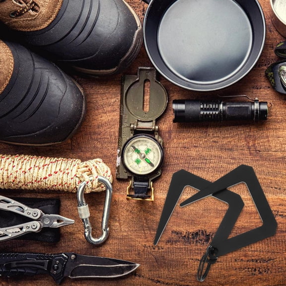 Minkissy 4Sets Compact Metal S Hooks for Camping Backpack Hanging and Outdoor Kitchen Closet Use