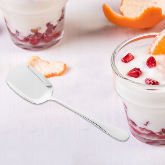 Minkissy 4pcs Handle Serving Spoons Set Commercial Grade for Holiday Parties, Picnics, Kitchen and Catering Use