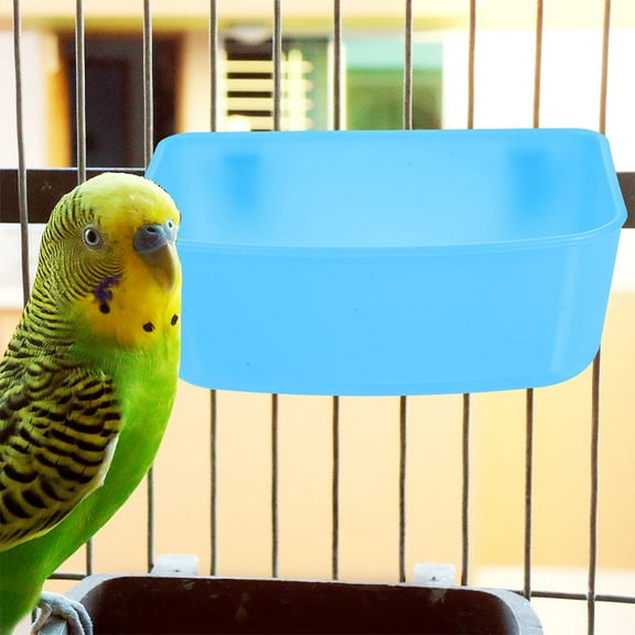 Minkissy 4pcs Hanging Cage Bowl ABS Sky-blue Feeding Bowl for Pet Care