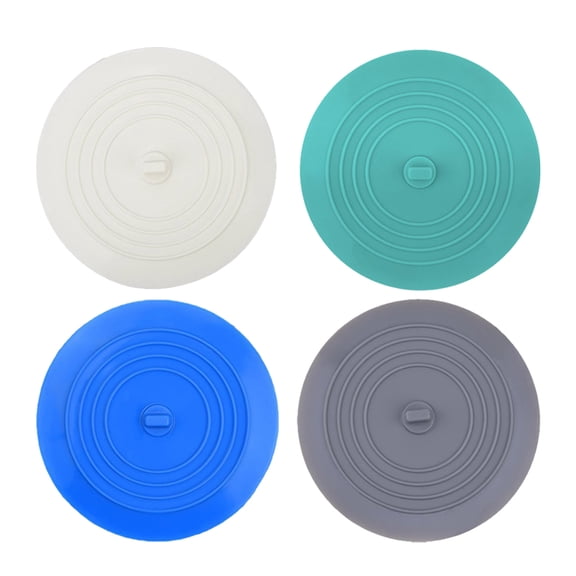 Minkissy 4pcs Silicone Bath Tub Stoppers Leakproof Assorted Color Drain Plug