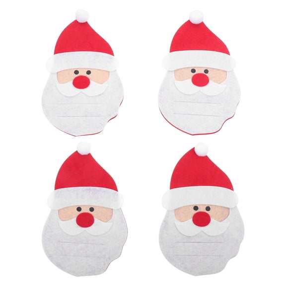 Minkissy 4pcs Silverware Sleeves Red Felt Tableware Storage Cutlery Organiser For Party Hosts