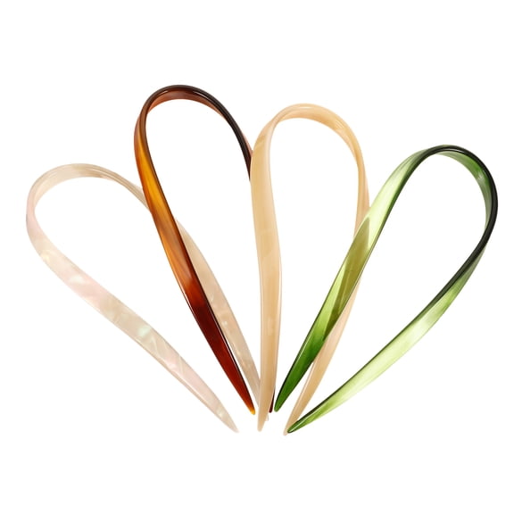 Minkissy 4-Piece U-Shaped Acetate Hair Sticks for Women, Assorted Colors, Daily Hair Accessories Set