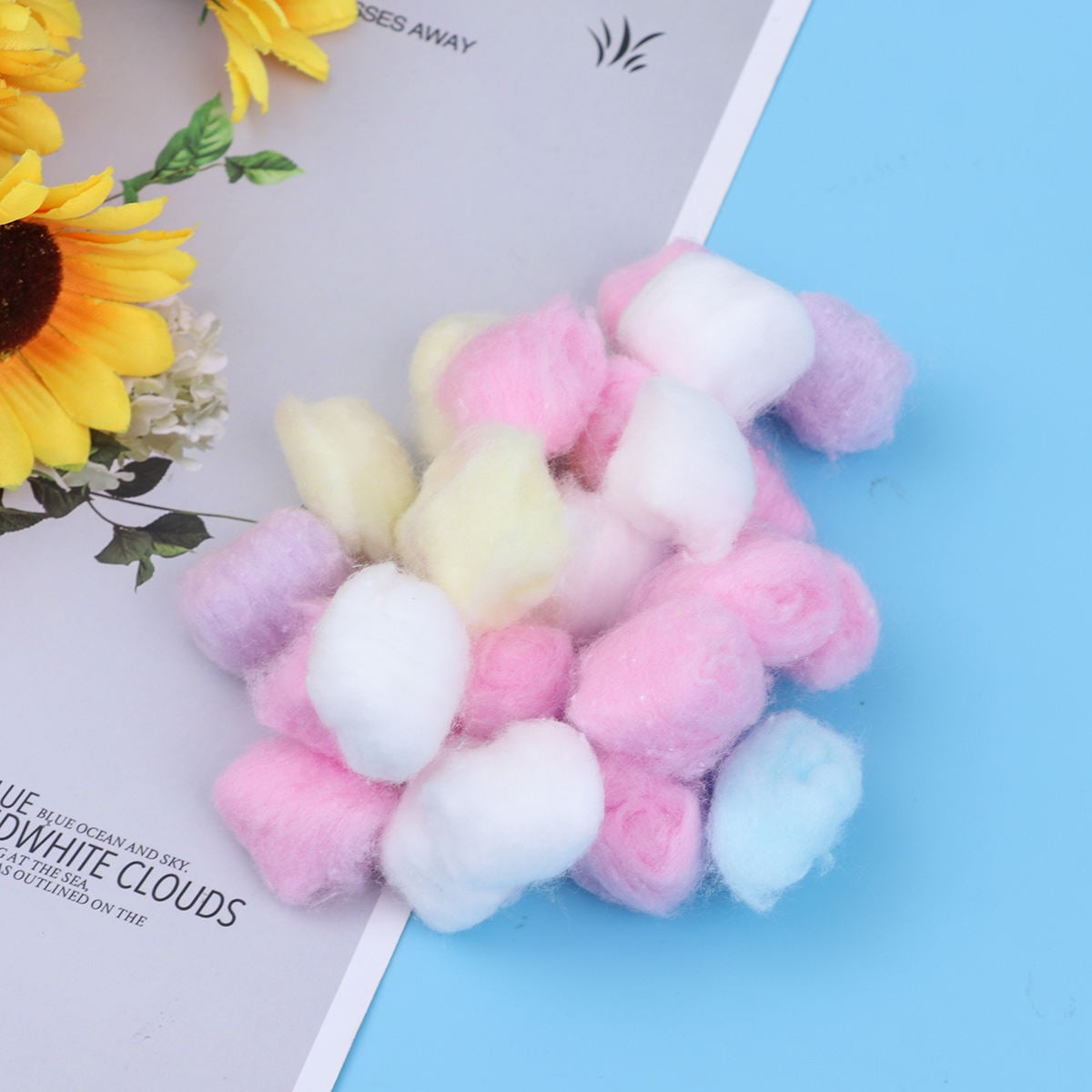 Minkissy 500g Pack Cotton Balls For Face Assorted Colors 2.5x2.5x1In Beauty Routine All Skin Types