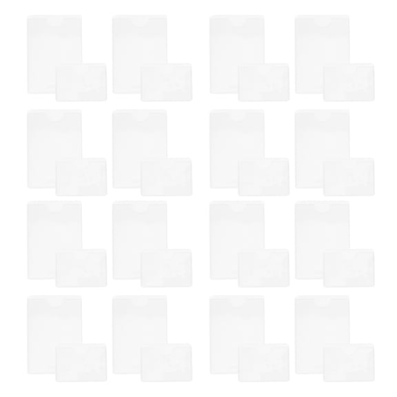 Minkissy 50 Pcs Clear Sticky Backed Pockets for Organization, Transparent PVC Adhesive Holders for Office and Home Use