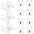 thumbnail image 1 of Minkissy 50Pcs White Glittering Butterfly for Wedding Invitations Embellishment, 1 of 8