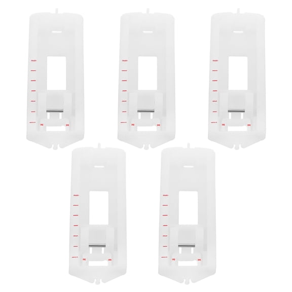 Minkissy 5-Piece Automatic Buttonhole Tool Set for Sewing Machines, White Plastic, Ideal for Quilting and Professional Sewing