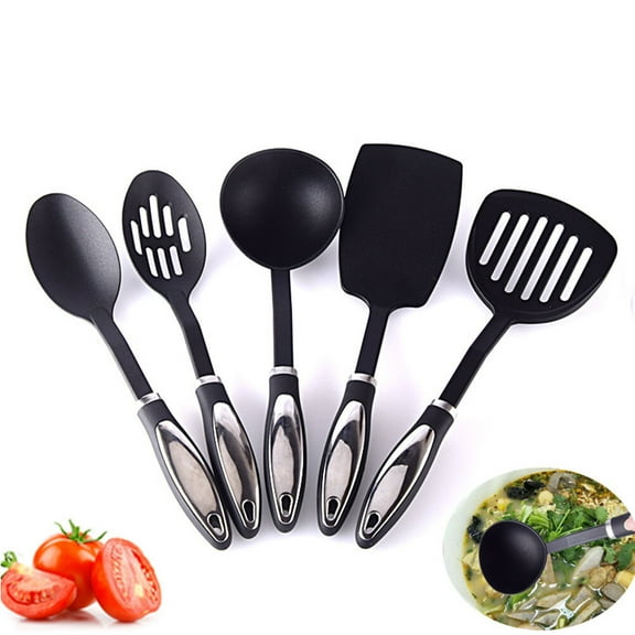 Minkissy 5Pcs Heat-resistant Utensil Sets Cooking Nylon Kitchenware Set for Home Users