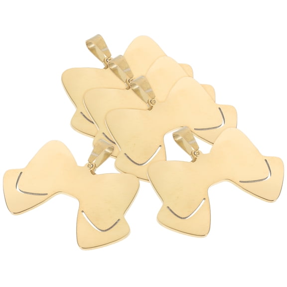 Minkissy 5-Pack Stainless Steel Bow-Shaped Dog ID Tags, Collar Name Tags and Pet Accessories