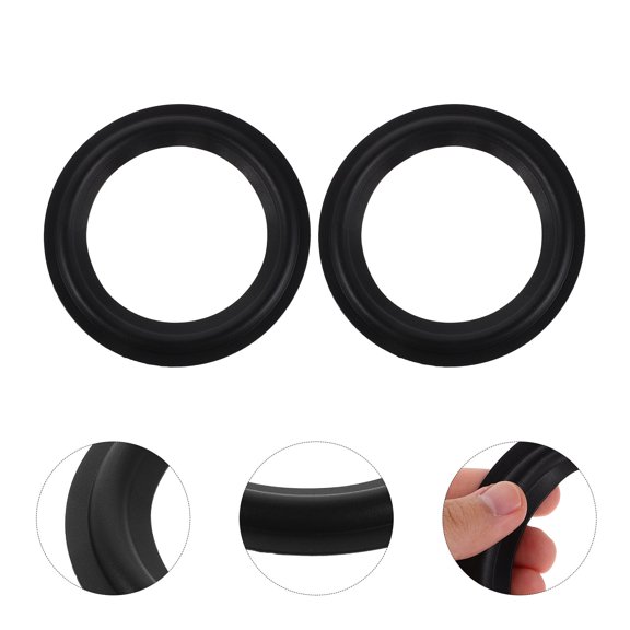 Minkissy 5-Pack Black Rubber Speaker Edge , Flat Surround Replacement Parts for Speaker Repair and Audio Maintenance