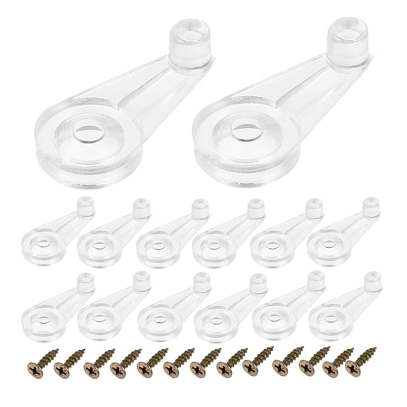 Minkissy 60Sets Glass Retainer Clips with Screws Stable Support Mirror Holder Clip for Home Cabinets