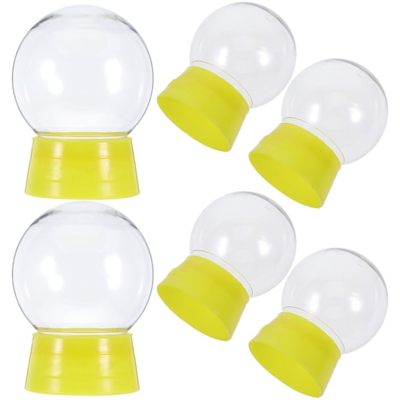 Minkissy 6-Pack Clear Plastic Snow Globe Craft Kit for Unique Decorations and Holiday Ornaments