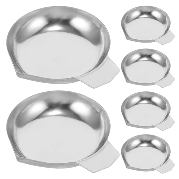 Minkissy Set of 6 Stainless Steel Weighing Scoops High Precision for Laboratory, Gemologist, Jewelry, and Scientific Use