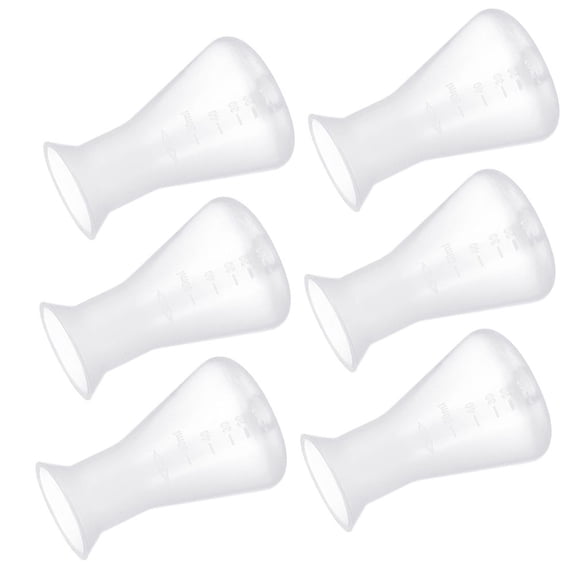 Minkissy 6Pcs Professional Transparent Plastic Erlenmeyer Flask with Scale for Chemistry and Research