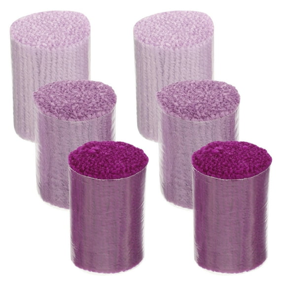 Minkissy 6Pcs DIY Rug Yarn Precut Purple Yarn for Carpet Embroidery and Crafts