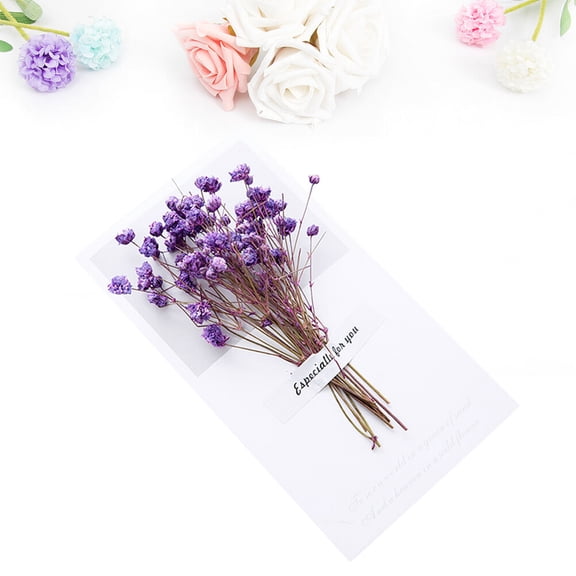 Minkissy 6Pcs Table Decorations Greeting Card Purple Handmade Design for Wedding Decorations