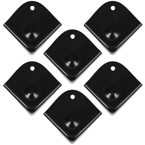Minkissy 6pcs Baseboard Corner Protectors Black Metal Edge Protection For Furniture