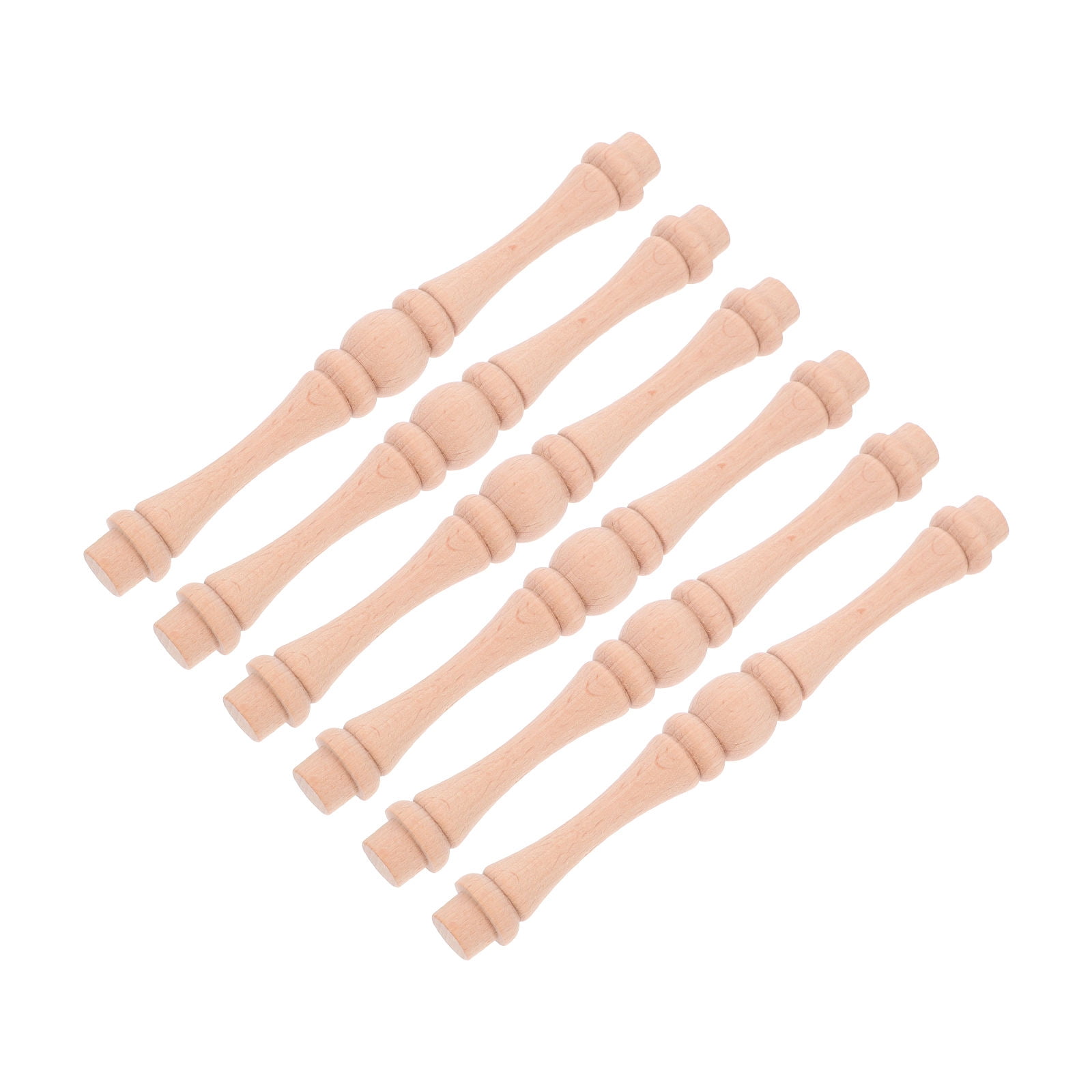 Minkissy 6-Pack Khaki Round Wood for Deck Railing, Decorative Wooden ...