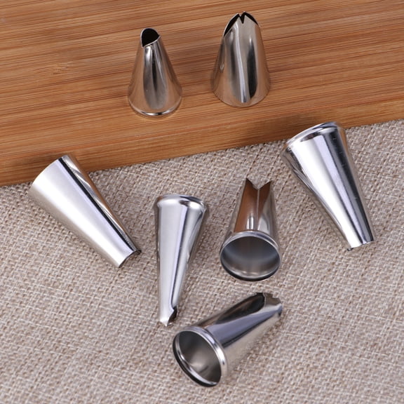 Minkissy 7 Pcs Large Icing Tips for Cake Decorating and Baking with Quality Stainless Steel Material