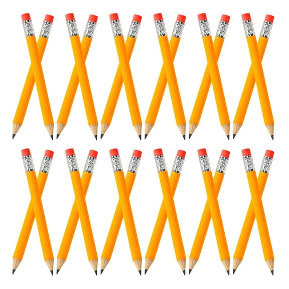 Minkissy Golf Pencils Scoring Yellow 72Pcs 3.9X0.3X0.3In