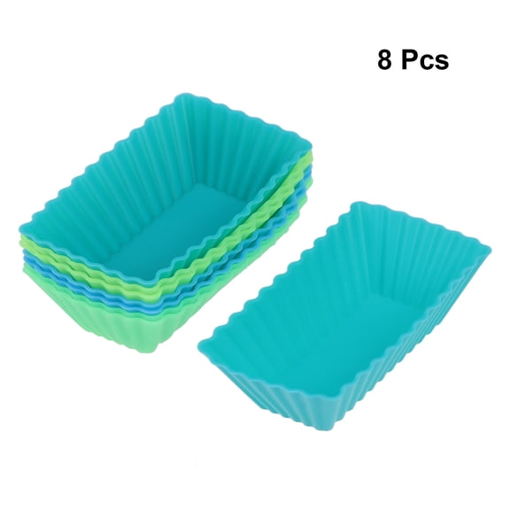 Minkissy 8 Pcs Cupcake Baking Cups Silicone Non Stick Reusable Pink for Home Users