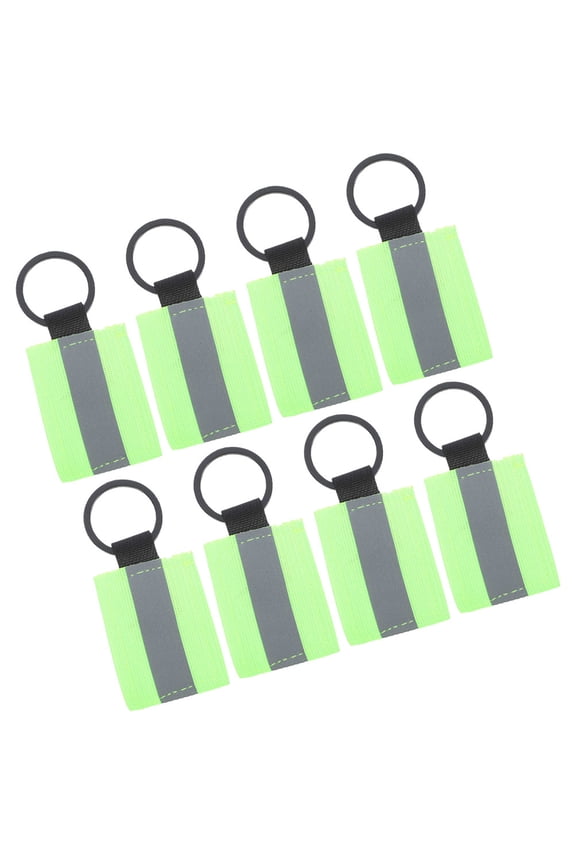 8Pcs Compact Reflective Keychain for Bags Backpacks and Outdoor Visibility