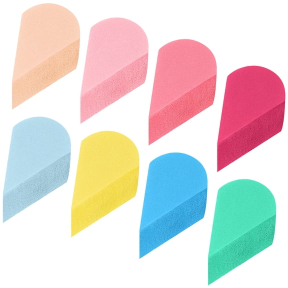 Minkissy 8 Pcs Foundation Makeup Sponge Blending Cushion for Cream Foundation Application Mixed Color Makeup Accessory