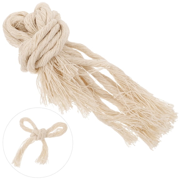 Minkissy 8Pcs Portable Hemp Rope Lamp Wicks Light Yellow for DIY Candle and Oil Lamp Use