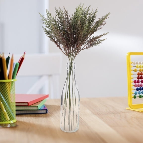 Minkissy 8pcs Artificial Greenery Stems Cedar Branches for Home Decor, Green Plastic Faux Plants