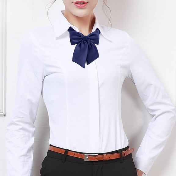 Minkissy Adjustable Bow Tie 1Pack Navy Blue for Formal Events Women