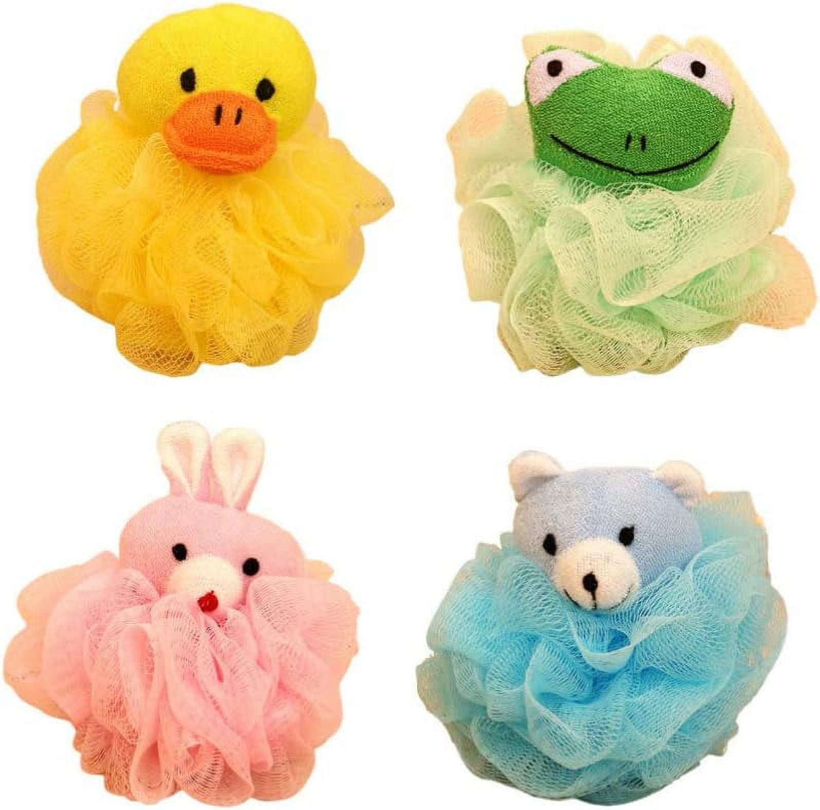 Minkissy Animal Bath Sponge The Caricature 4 Pieces Gripping Sponges ...