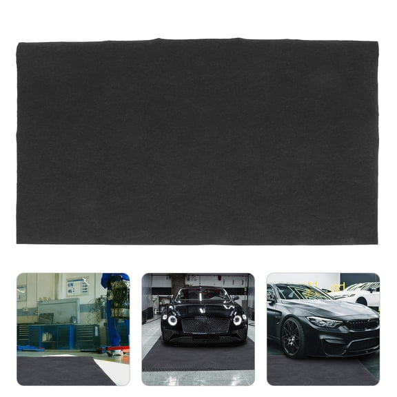 Minkissy Black Anti-Oil Mat for Workshop Mechanics, Fiber Floor , 1 Piece