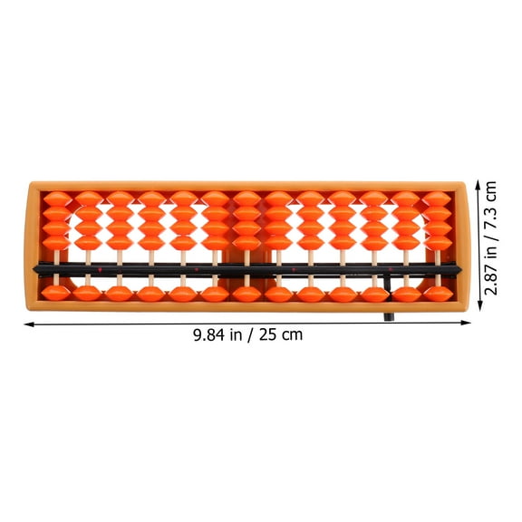 Minkissy Arithmetic Abacus for Kids Chinese Style Abacus ABS Orange 1Set