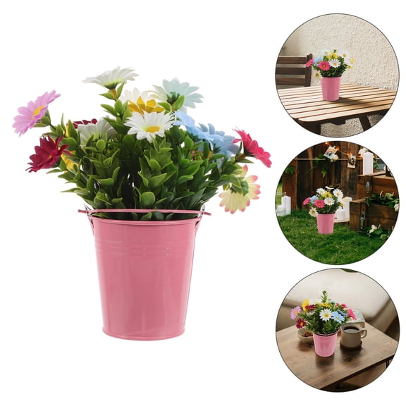 Minkissy Artificial Flower In Pot Artificial Daisy Potted Plant Cloth Decorative Home Decor 1Pack