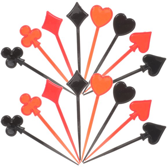 Minkissy 200-Piece Assorted Cake Picks with Poker Theme for , Desserts, Baking, and Party Decoration Supplies