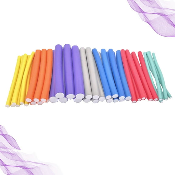 Minkissy Assorted Color Plastic Hair Curlers Rollers for Easy Hair Styling Safe for All Hair Types 42pcs