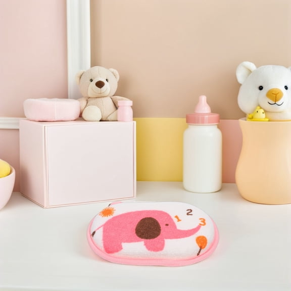 Minkissy Baby Bath Sponge Soft Cotton Material Gentle Skin Care Random Color 1 Piece