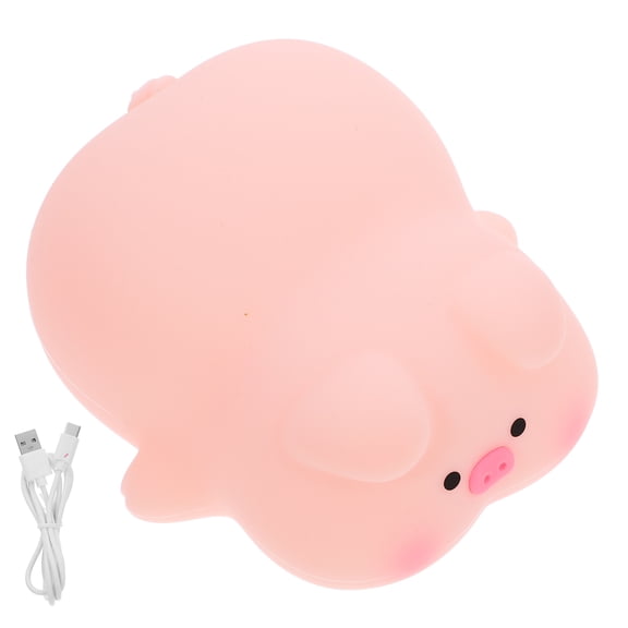 Minkissy Bedside Pink Pig Night Light with Multiple Lighting Modes for Room Ambiance